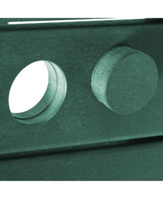 5-Piece HDPE Round Patio Dining Table Set with Foldable Chairs