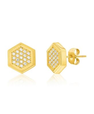 Stainless Steel, Hexagon CZ Suds