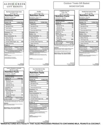 Outdoor Candy and Treats Gift Basket Set, 12 Piece