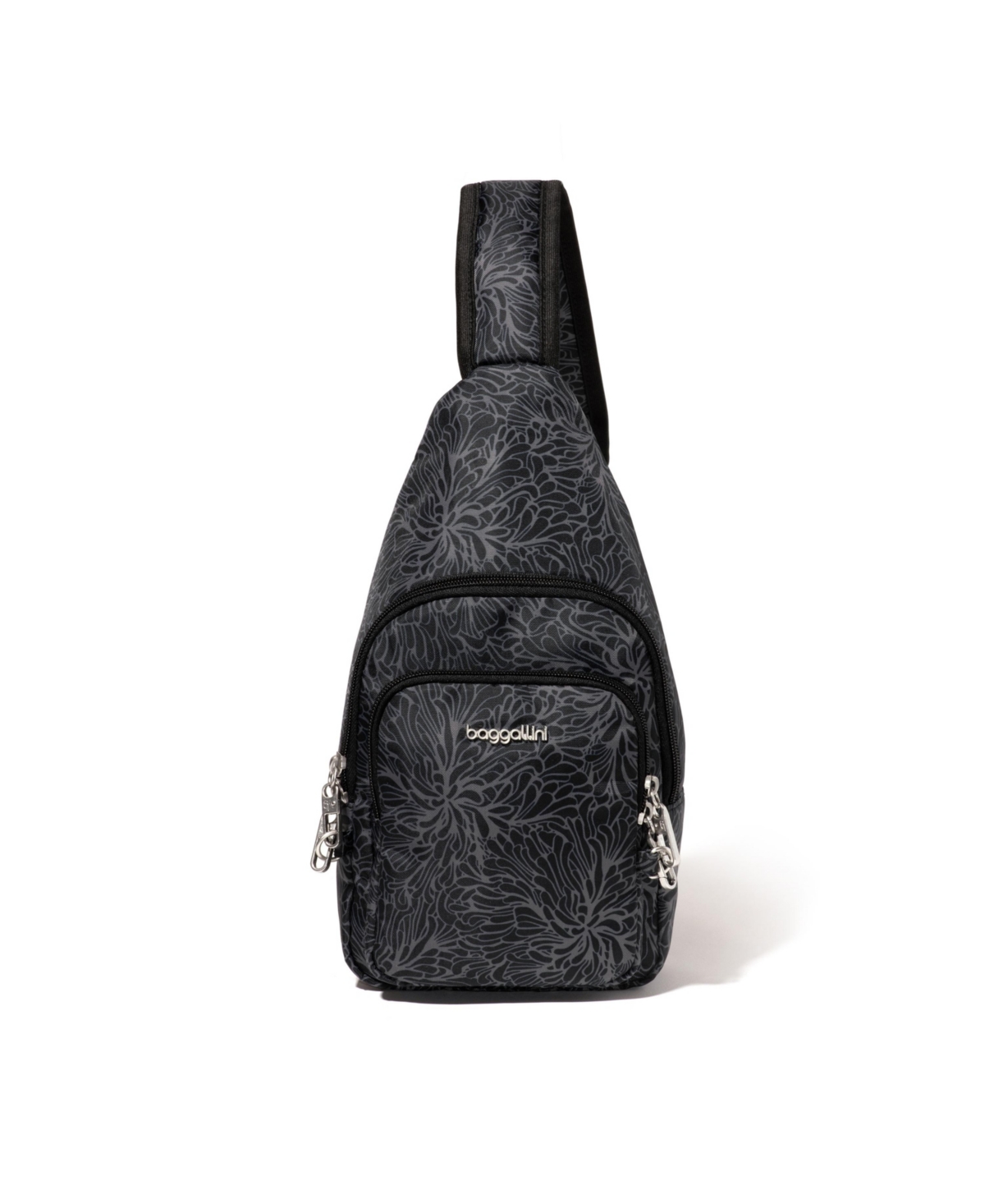 Baggallini Securtex Anti-theft Daytripper Sling Bag In Midnight Blossom Print