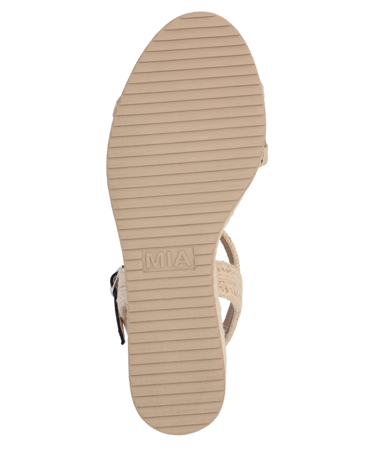 Mia Becky Ankle Strap Espadrille Platform Wedge Sandal In Natural,black