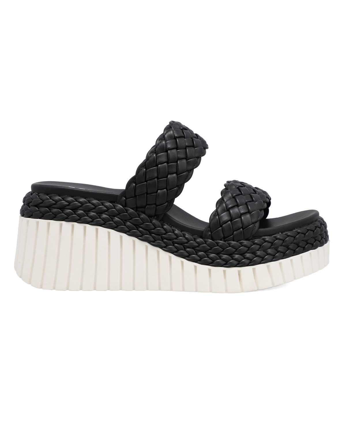 Mia Yoshi Platform Wedge Sandal In Black