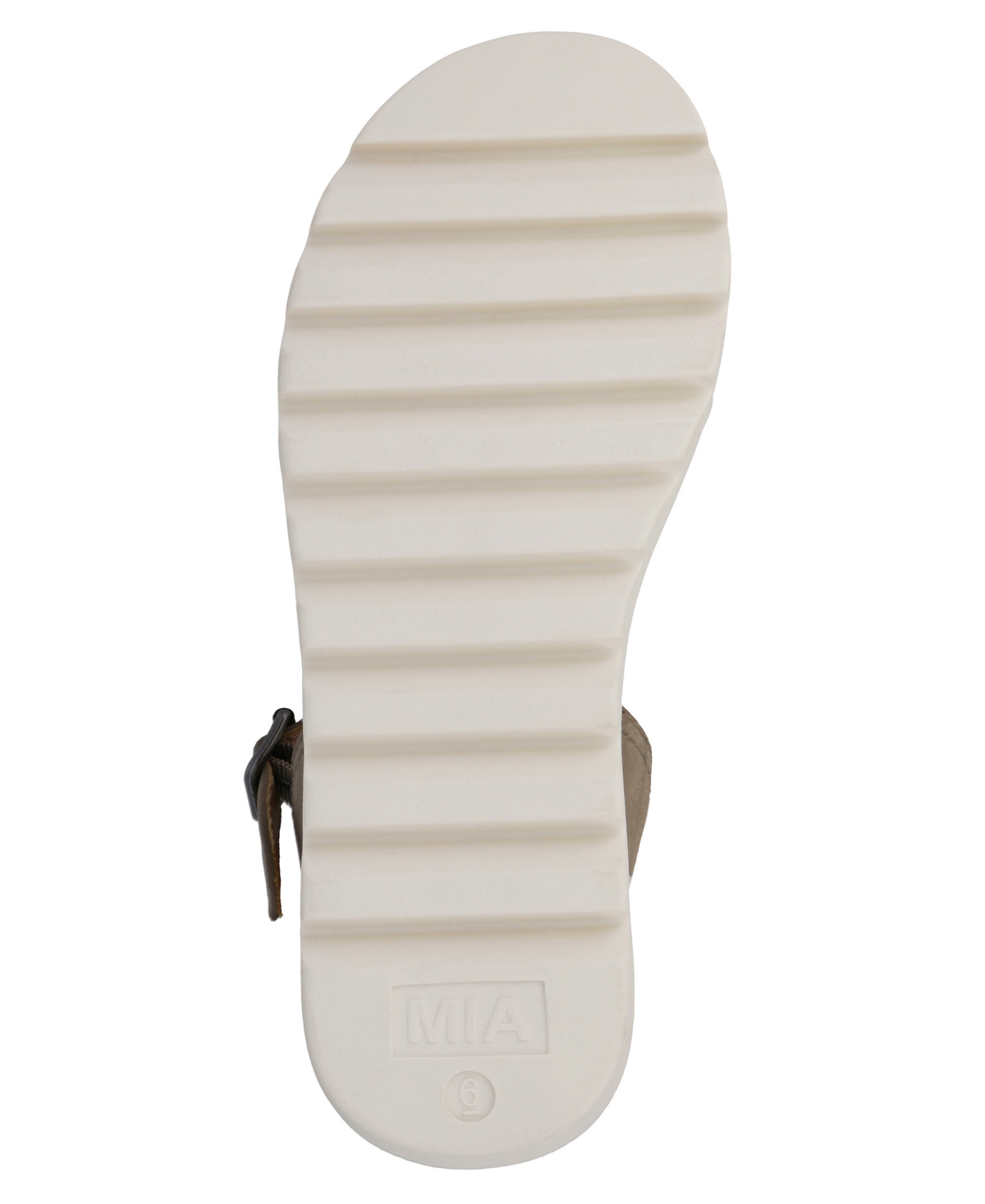 Shop Mia Women's Ophidia Round Toe Wedge Sandals In Taupe