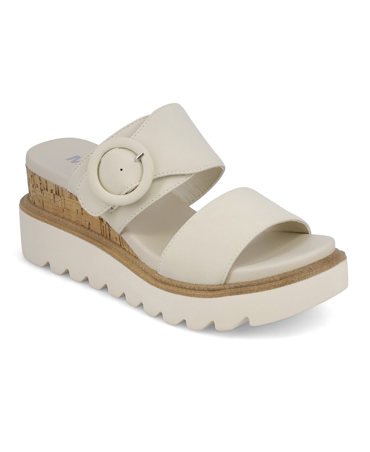 Shop Mia Women's Odal Slip-on Wedge Sandals In Seashell