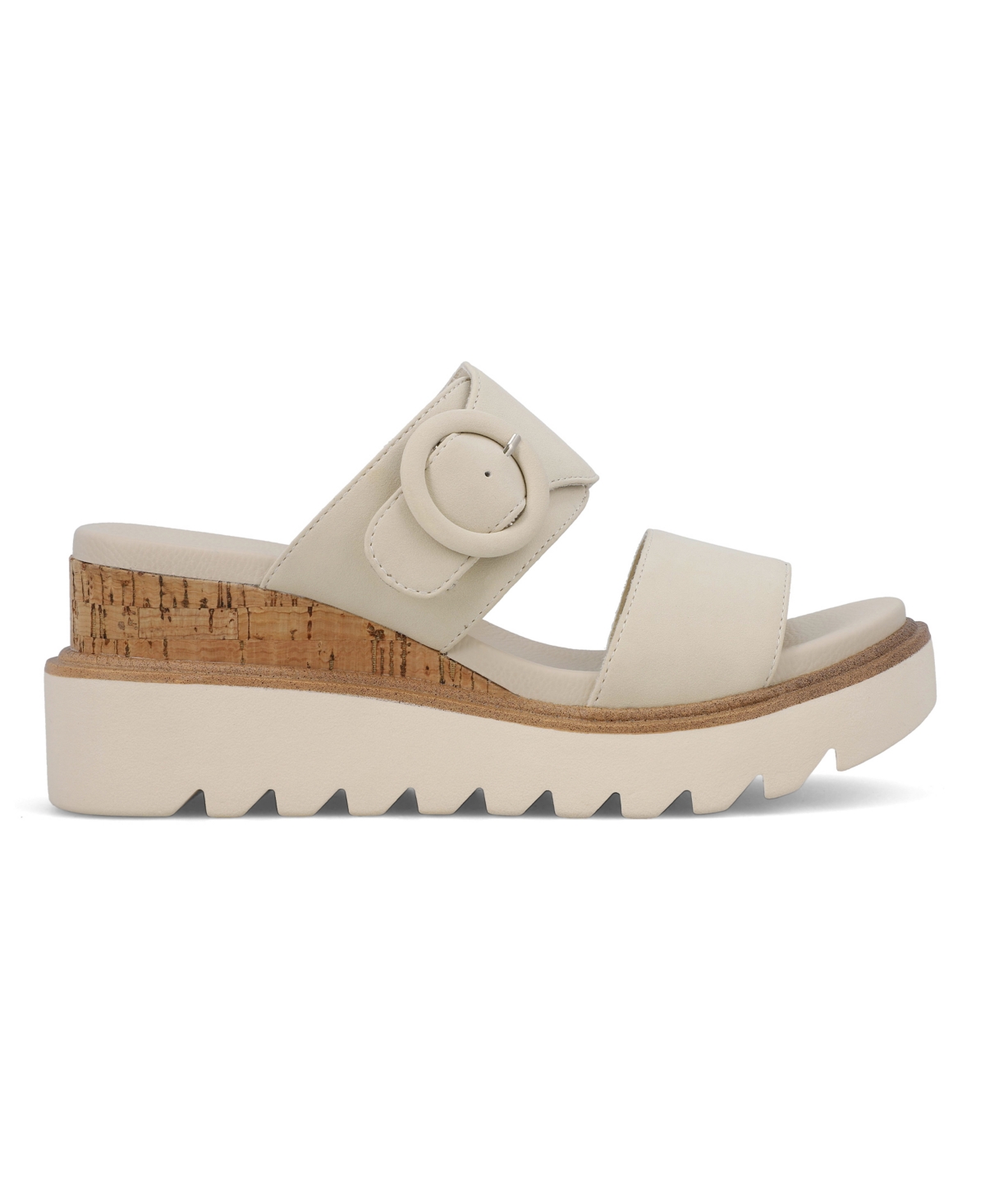 Shop Mia Women's Odal Slip-on Wedge Sandals In Seashell
