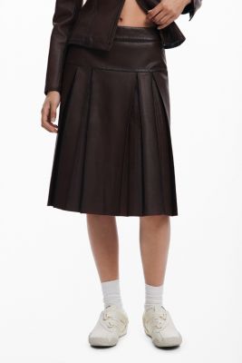 Women's Midi leather skirt
