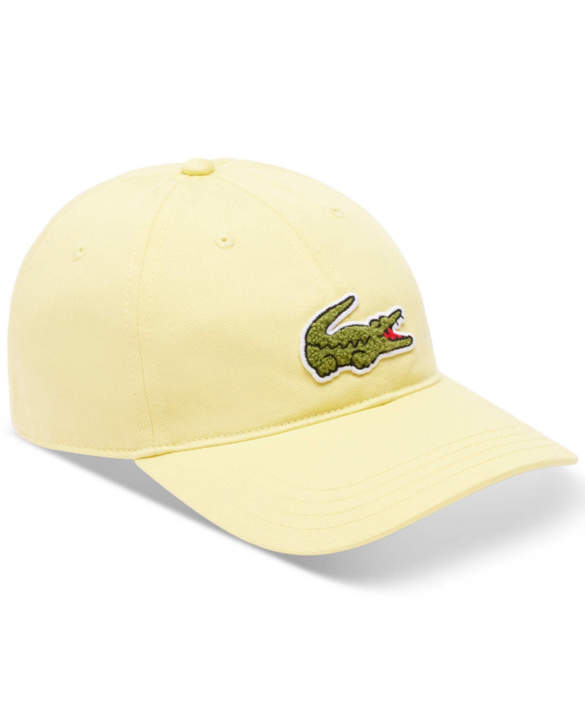 Shop Lacoste Men's Croc Logo Cap In 107 - Yellow