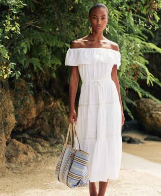 Striped Twill Extra-Large Emerie Tote