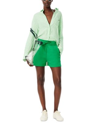LACOSTE USA - Women's Drawstring Sweat Shorts