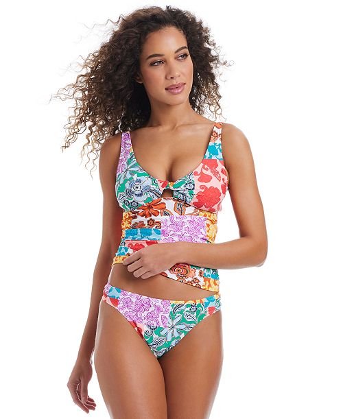 alfani Bar III Women's Beachside Boheme Twist-Front Shirred Tankini Top & Side-Tab Hipster Bikini Bottoms Exclusively at Macy's Women's Fashion Shoes & Accessories