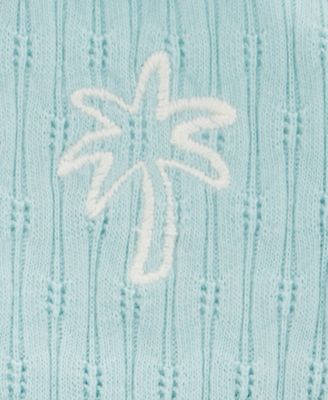 Toddler Girls Floral Ribbed Tank Top