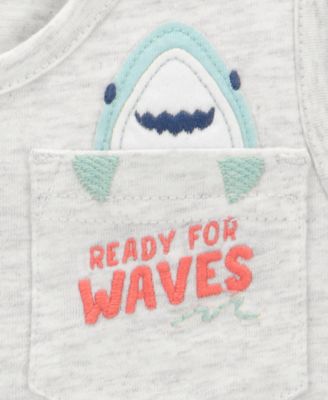 Toddler Boys Shark Tank Top & Printed Shorts, 2 Piece Set