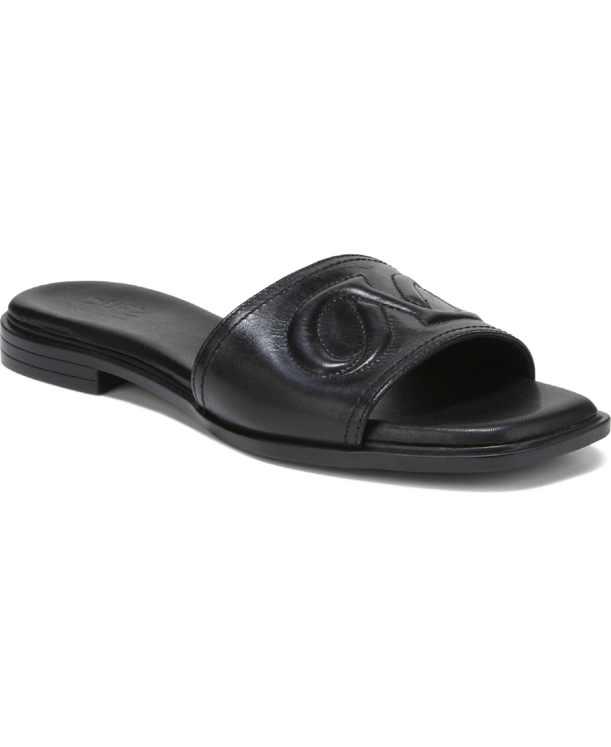 Naturalizer Genevieve Slide Sandal In Black Leather