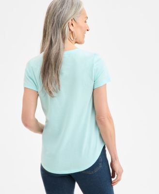 売れ筋商品|||スタイルアンドコー Tシャツ トップス レディース Women's USA Flag Graphic Crewneck T-Shirt, Created for Macy's USA Flag Style & Co Women's Usa Flag Graphic Crewneck T-shirt