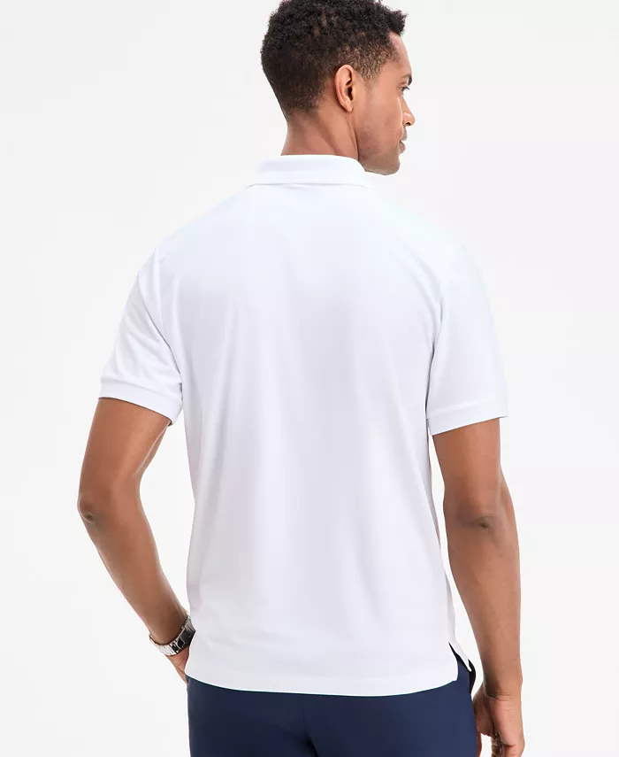 Men's Ottoman Short Sleeve Textured Quarter-Zip Polo Shirt - thumbnail 2