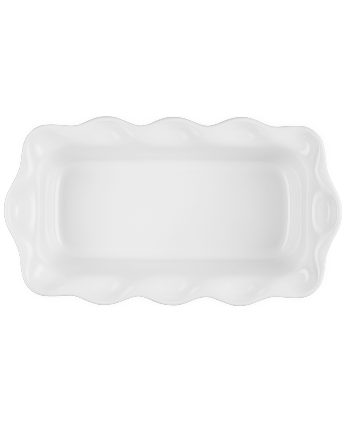 Le Creuset Heritage Stoneware 9-inch Fluted Loaf Pan In White