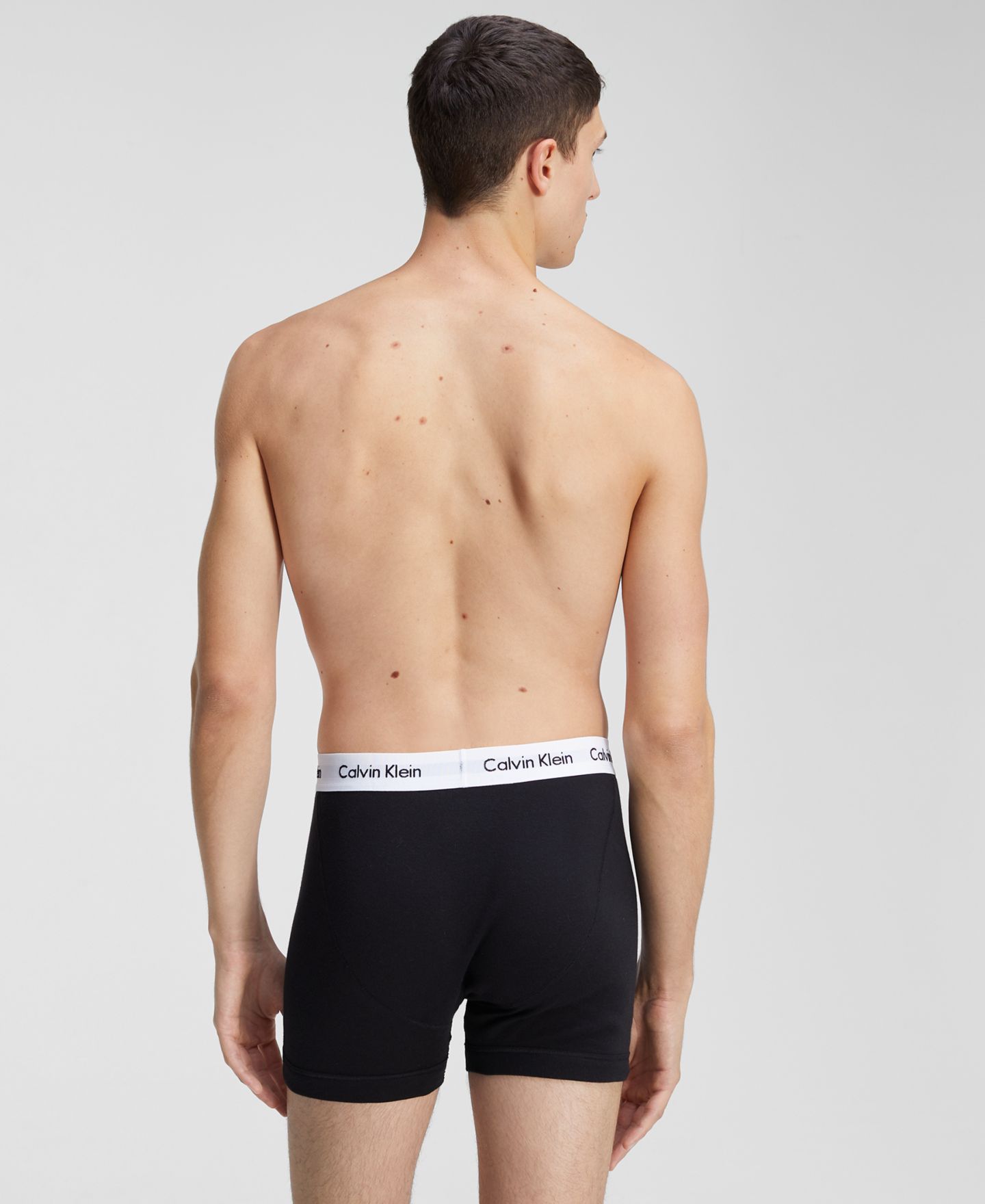 Трусы-боксеры Classic для мужчин, хлопок, 5 шт. — Calvin Klein, цвет: Чёрный / Белый — фото 3