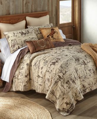 Cowboy Western 3-Pc. Quilt Set, Queen
