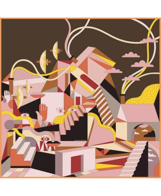 Double Sided Wool Silk Scarf Of Dreamlike