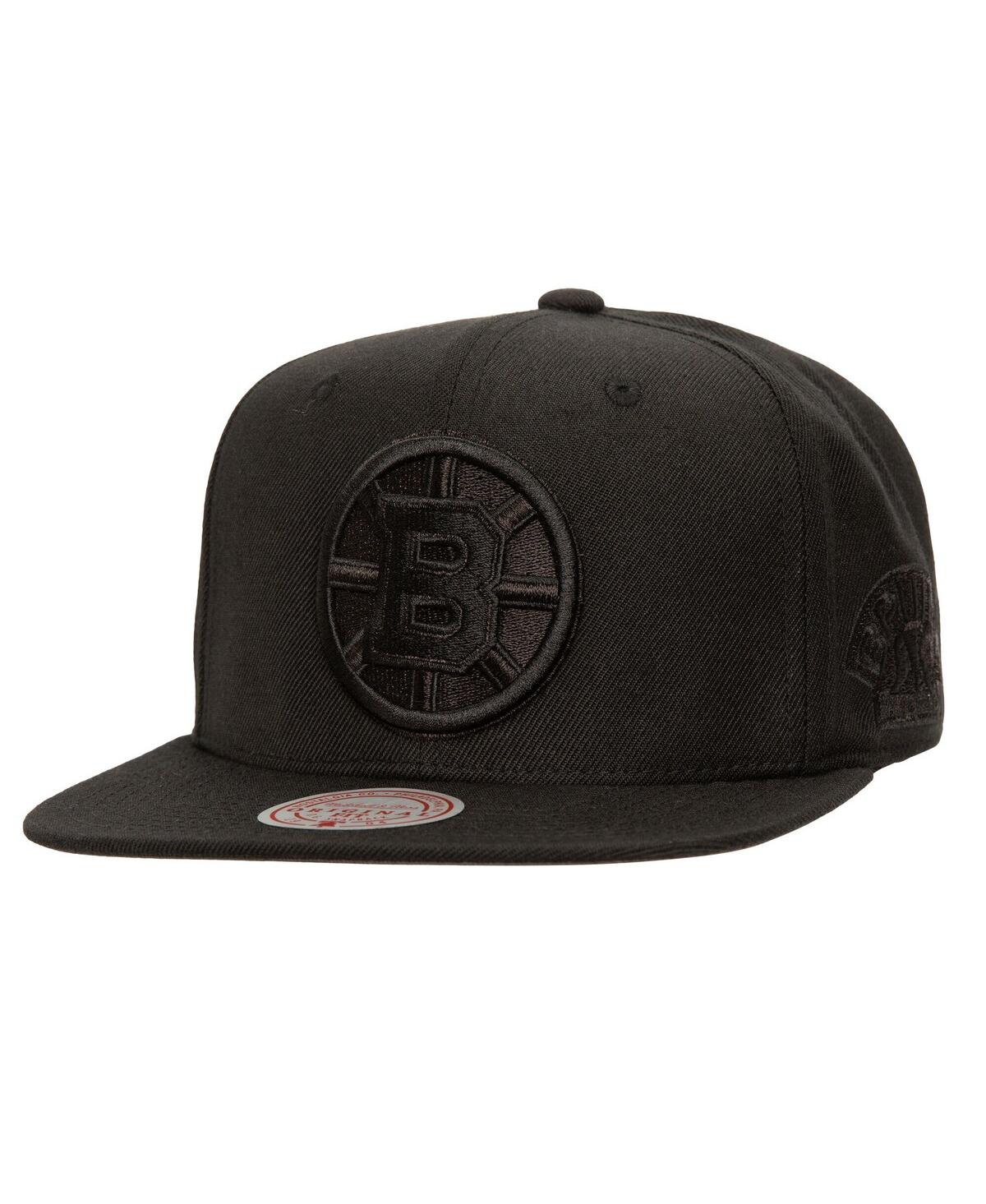Mitchell & Ness Men's Black Boston Bruins Soul Strike Tonal Snapback Hat In Black