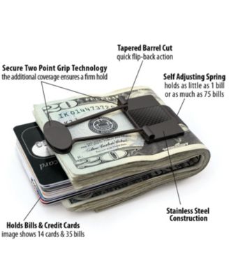 Men's Bill Binder - Money Clip & Credit Card Holder in Brushed