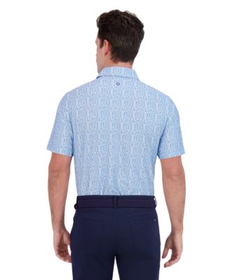 Men's Golf Watercolor Geo Sports Fit Polo Shirt