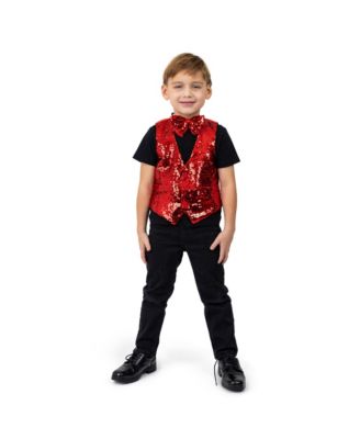Sequin Vest with Bowtie - Kids Boys & Girls