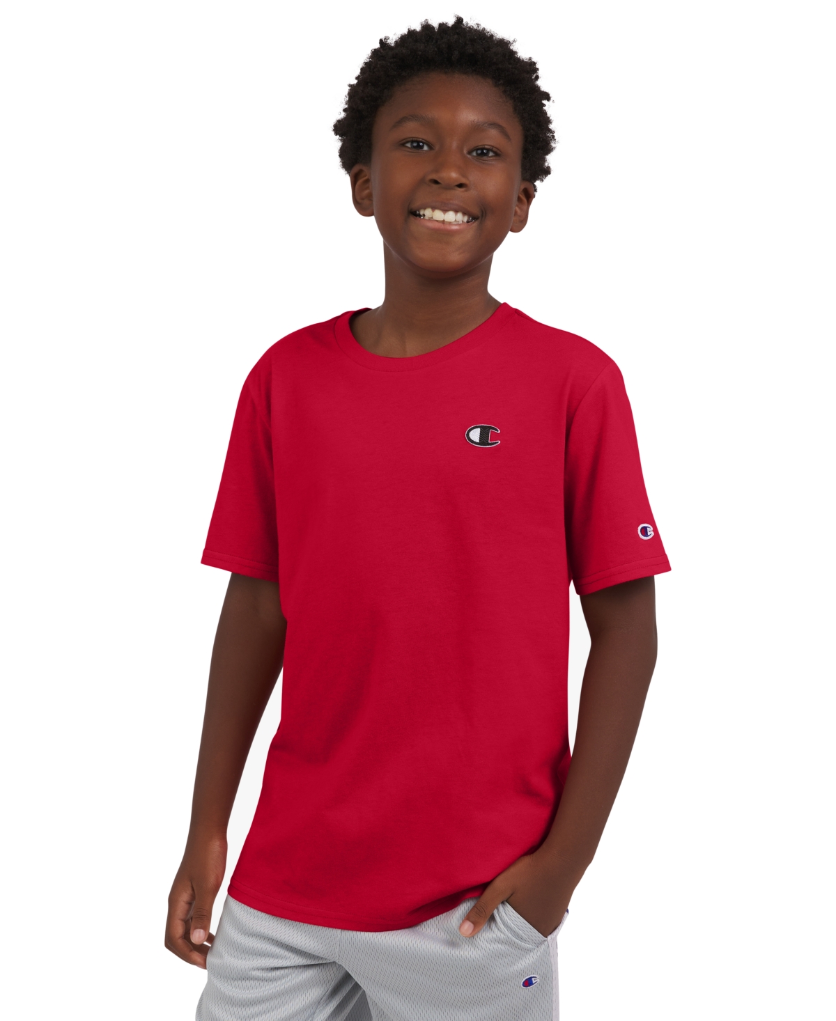 Champion Big Boys Patch Logo T-shirt