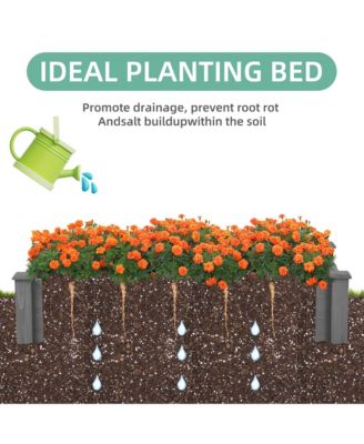 Over Ground Raised Garden Bed 96x28x10'', Large Long Planter Box for Outdoor, Tool-Free Assembly