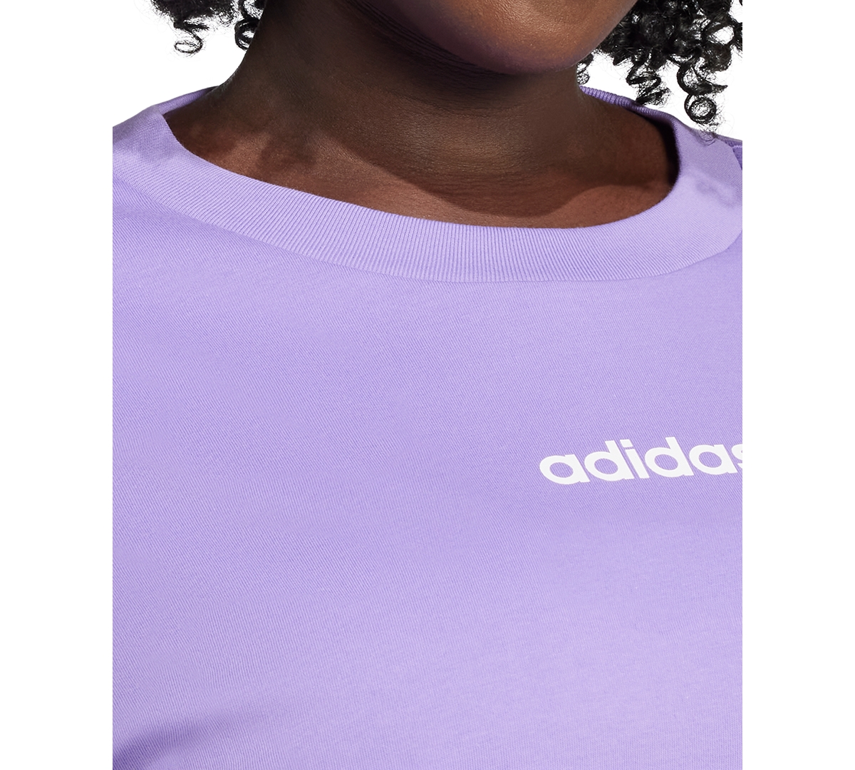 Adidas Originals Plus Size Cotton The Essentials Crewneck T-shirt