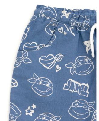 Girls T-Shirt and Chambray Shorts Outfit Set