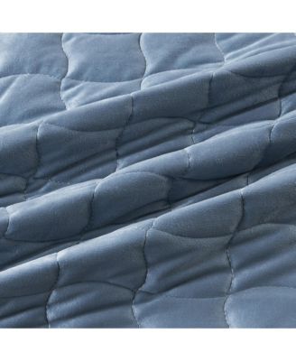 Velvet Dual-Sided Box-Stitched Quilt Set