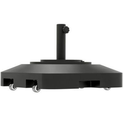 Round 44 lbs Resin Patio Umbrella Base with Wheels