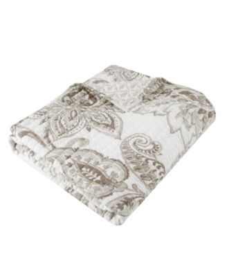 Bennett Reversible Paisley Quilted Throw, 50" x 60"