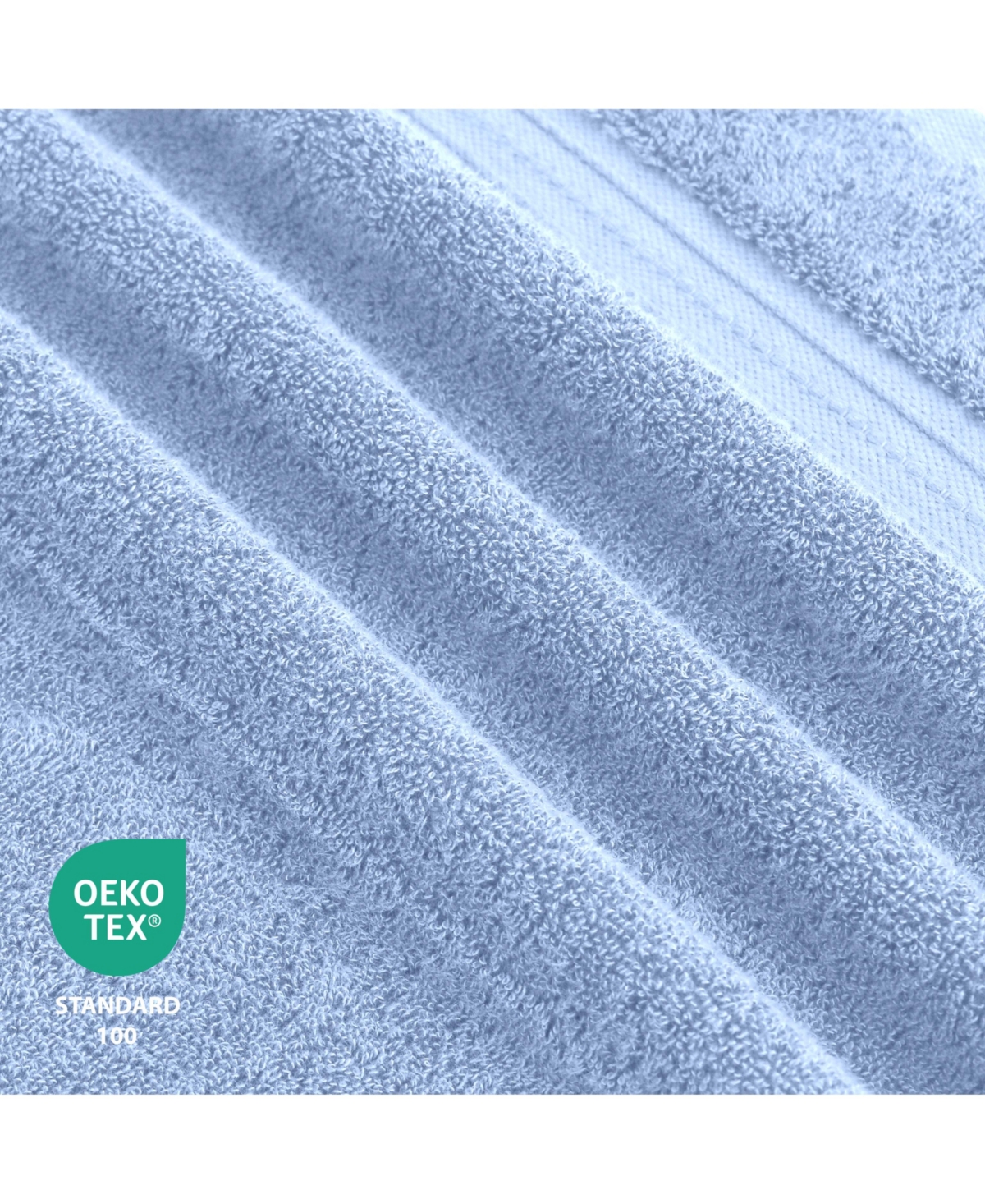 Feather & Stitch, Ny Luna 6-pc. Bath Towel Set In Sky Blue