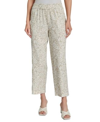 Jones New York - Petite Printed Pull-On Cropped Pants