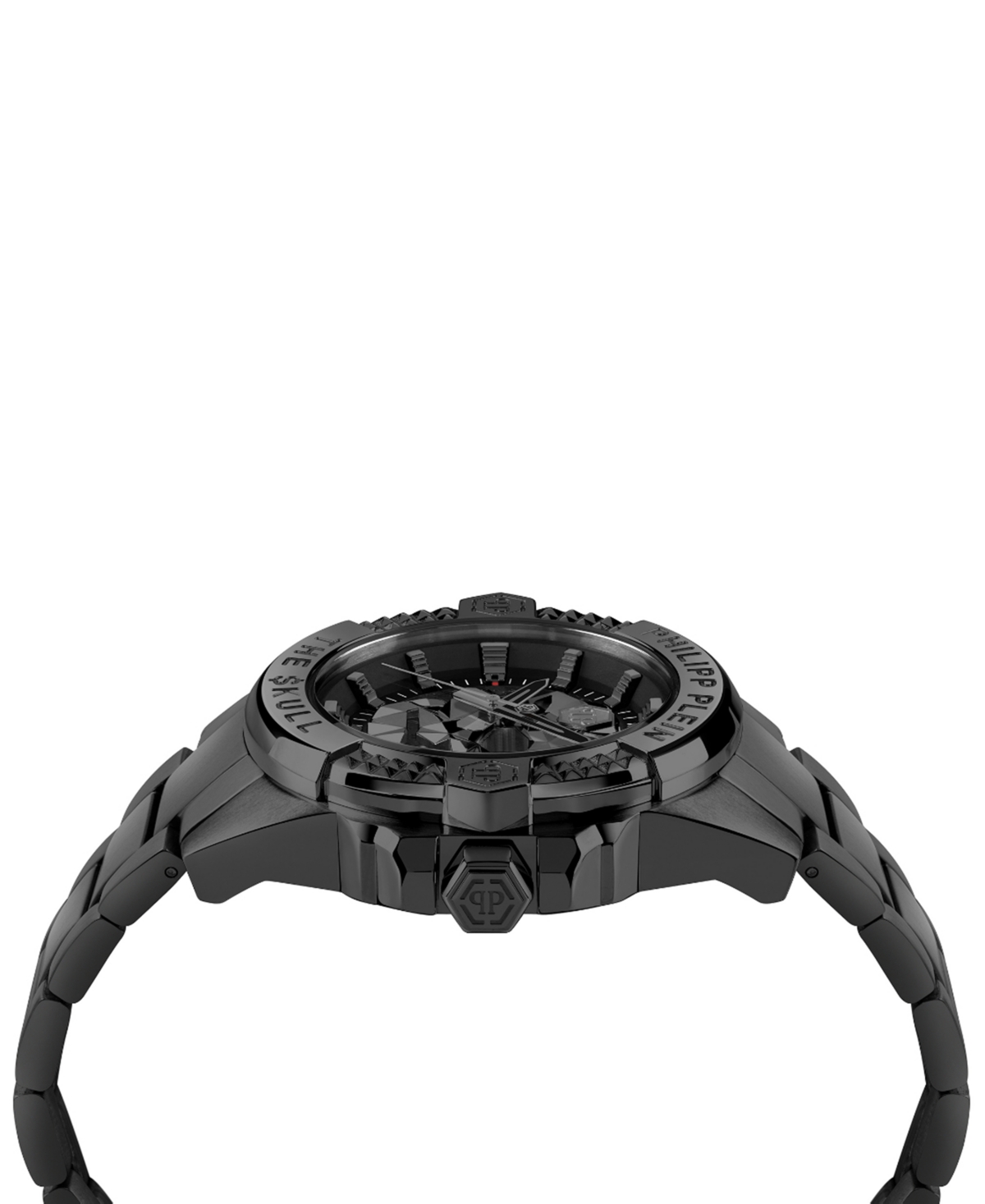 Philipp Plein Men's The Skull Black Ion Plated Bracelet Watch 44mm