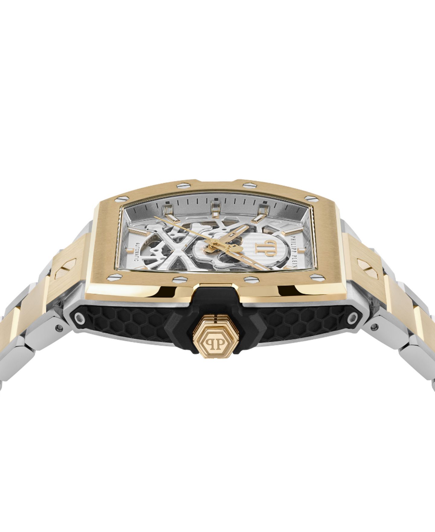 Мужские часы Philipp Plein Automatic The Skeleton 2.0 Two-Tone Stainless Steel Bracelet Watch 44mm — фото 2