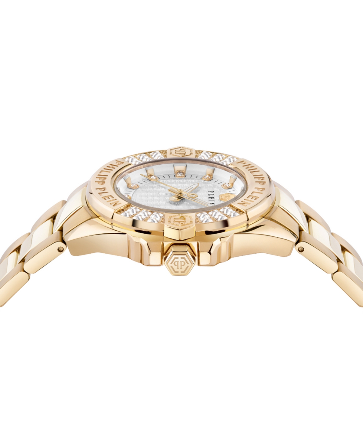 Philipp Plein Plein Majesty Crystal Watch In Ip Yellow Gold