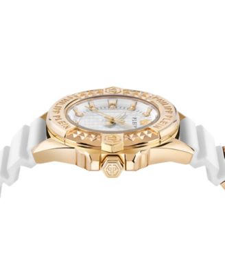 Women's Majesty White Silicone Strap Watch 38mm