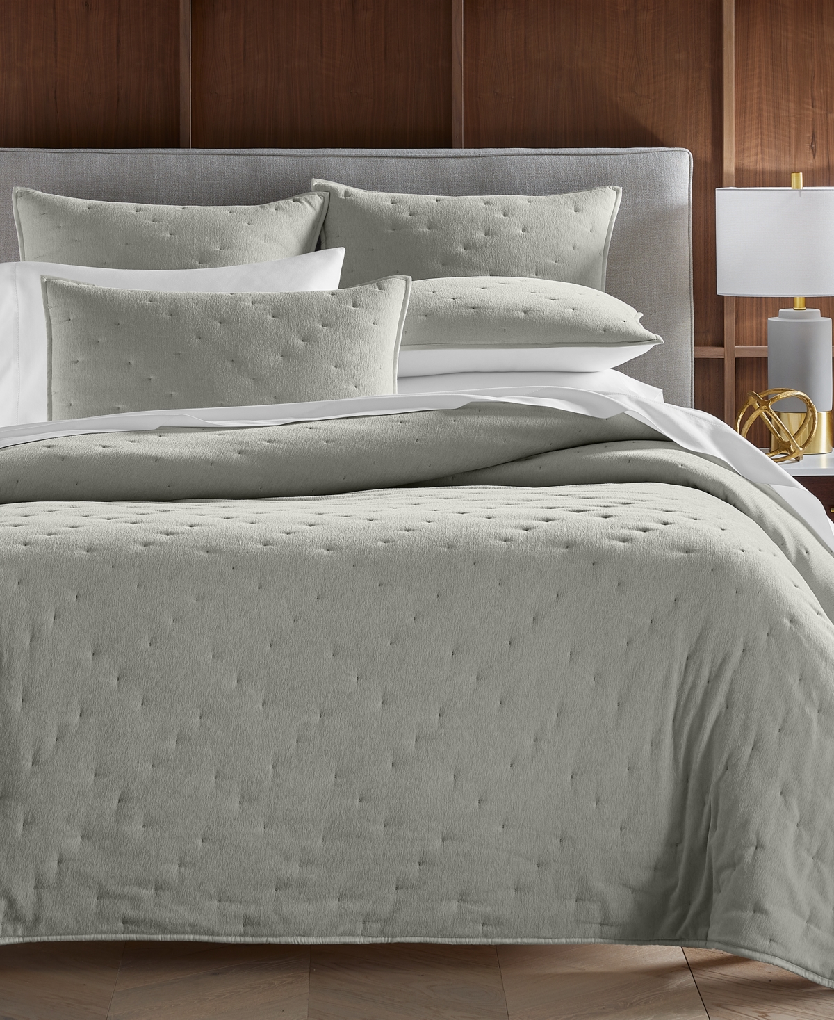 Hotel Collection Reversible Chenille 3-pc. Coverlet Set, Full/queen, Exclusively At Macy's In Silver