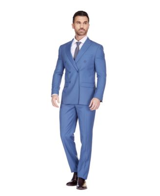 Brave man Men's Slim Fit 2-Piece Double Breasted Suit