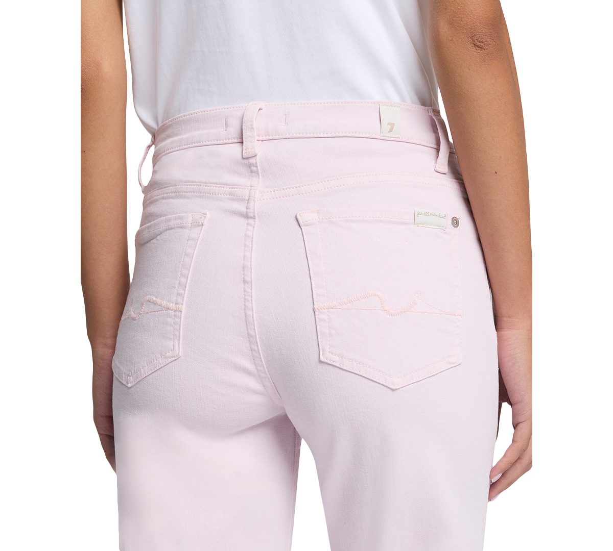 7 For All Mankind Women's Alexa Cropped Jeans In Soft Pink
