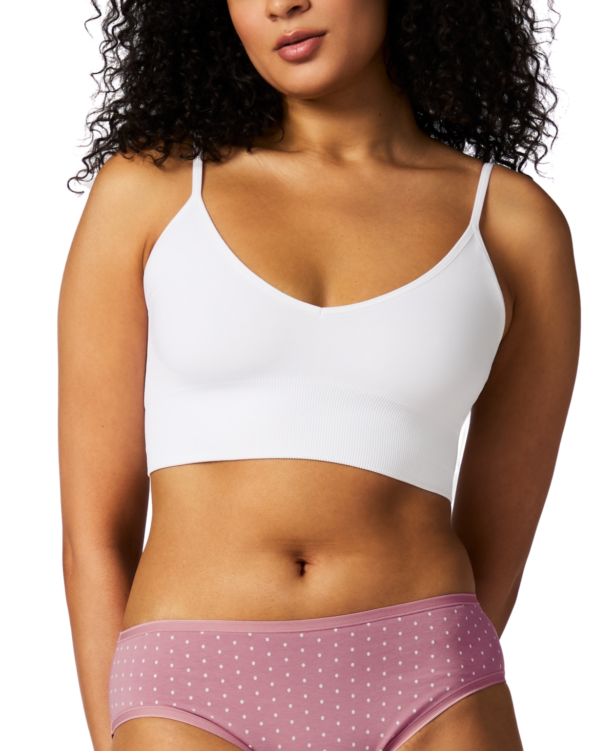 GapBody Seamless V-Neck Supersoft Bralette - White
