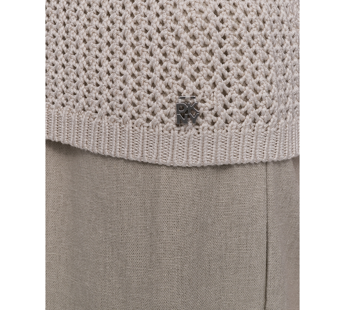 DKNY JEANS WOMEN'S POLO COLLAR SLEEVELESS SWEATER 