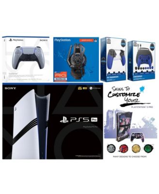 Playstation 5 Pro Bundle with Extra Controller, Plantronics Headset, Pro Gamer Kit, Trigger Kit and MightySkins Decal Voucher