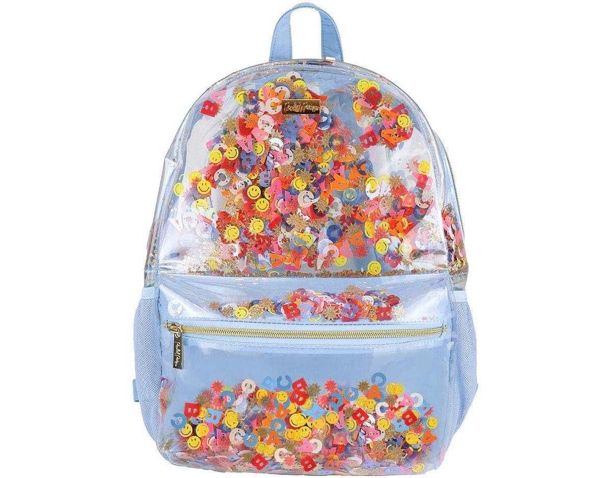 Backpack Women's Small Fashion Shoulder Book Bag Trendy Look for Ladies at School, Work, and Travel (Little Letters) - Blue