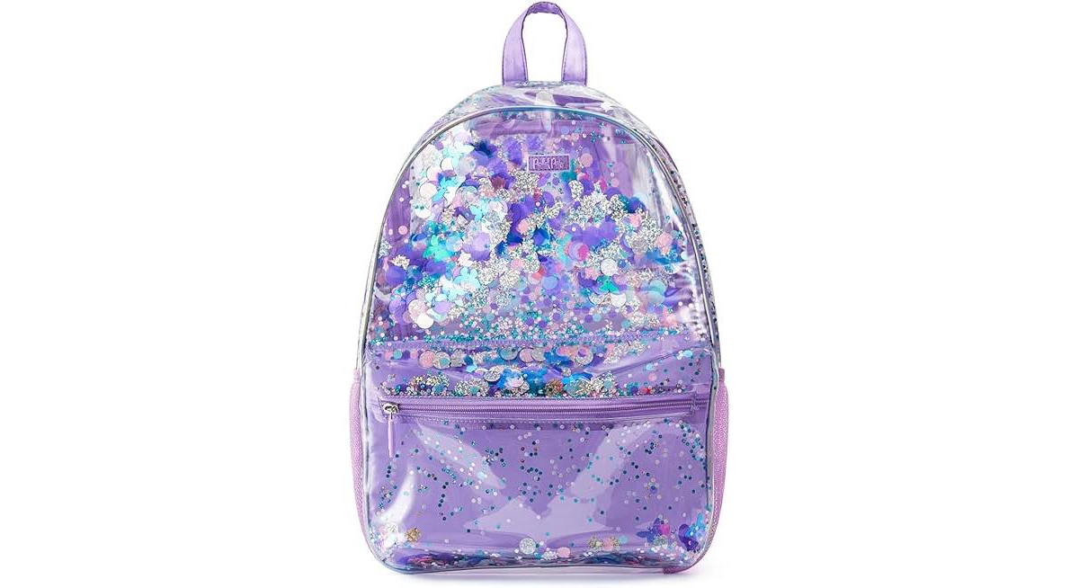Backpack, Women's Fashion Shoulder Knit Book Bag Trendy Unicorn Confetti Look for School, Work, and Travel (Purple -Party Like a Unicorn)