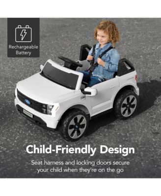 Kids 12V Ride On Car Officially Licensed Ford Lightning Truck w/ Remote, LED Lights