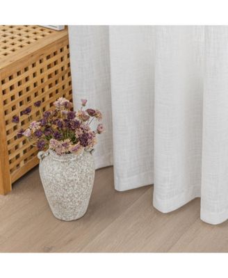 Linen Blend Privacy and Light Filtering Texture Grommet Pair 2 Panels